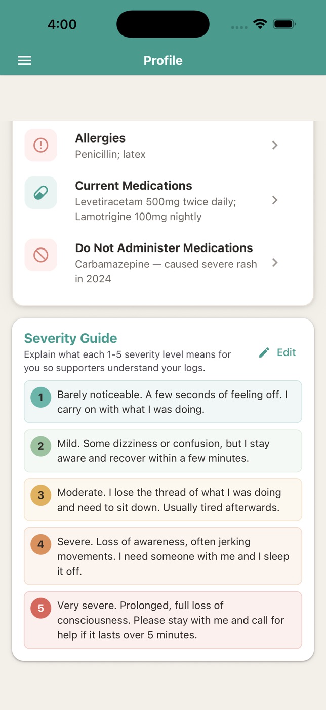 Severity guide